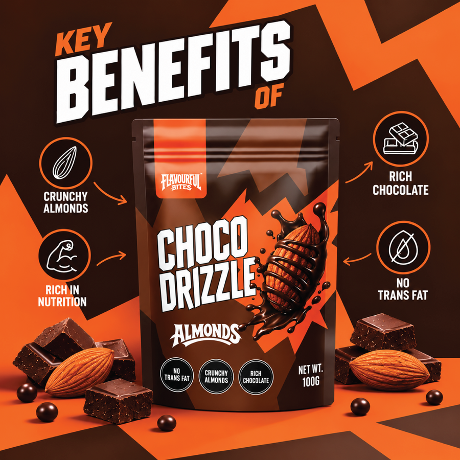 Choco Drizzle chocolate almonds, Flavourful Bites, view 2