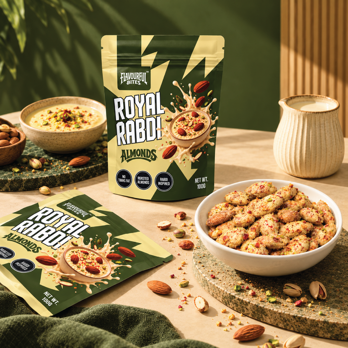 Royal Rabdi flavoured almonds 100g pouch by Flavourful Bites