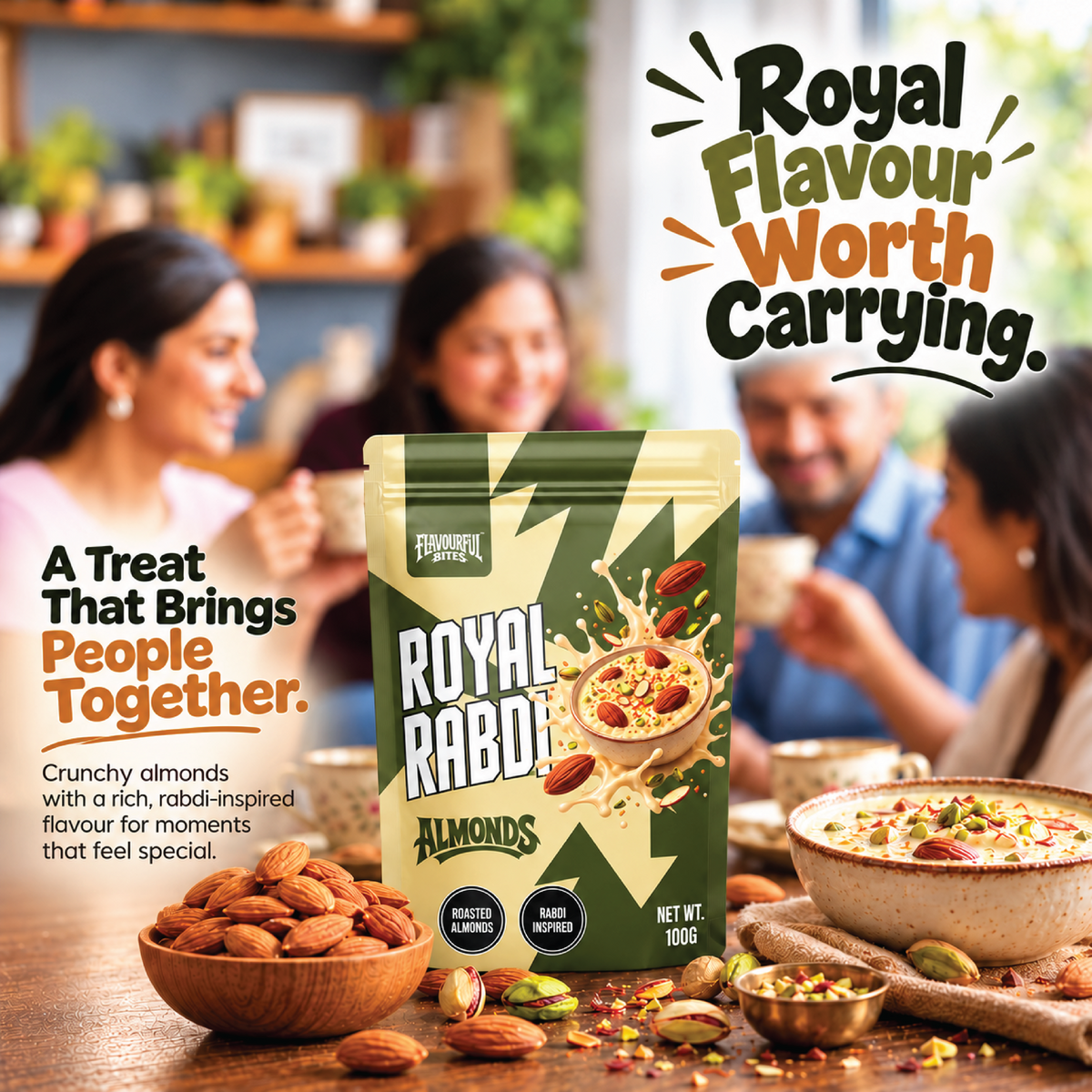 Royal Rabdi almonds, Flavourful Bites, view 6